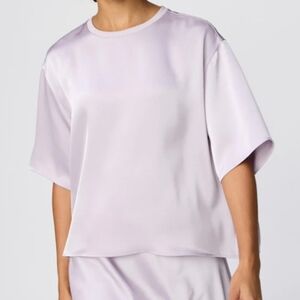 Uniqlo C Satin Oversized Shirr in Lilac, Sold Out, Rare, Ltd Edition, Small, GUC